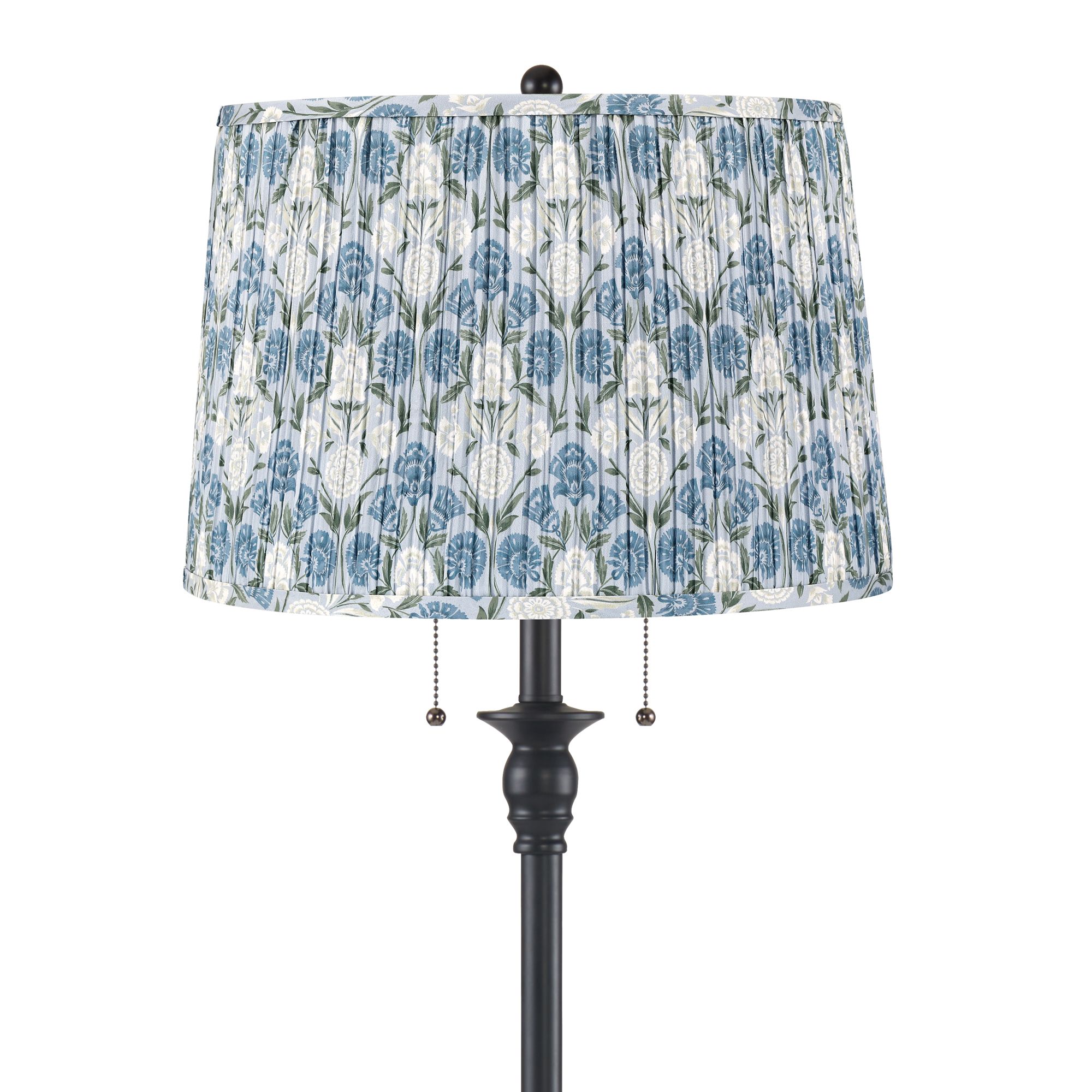 Image 2 Dyna Black Floor Lamp with Cobalt Blue and Green Shade more views