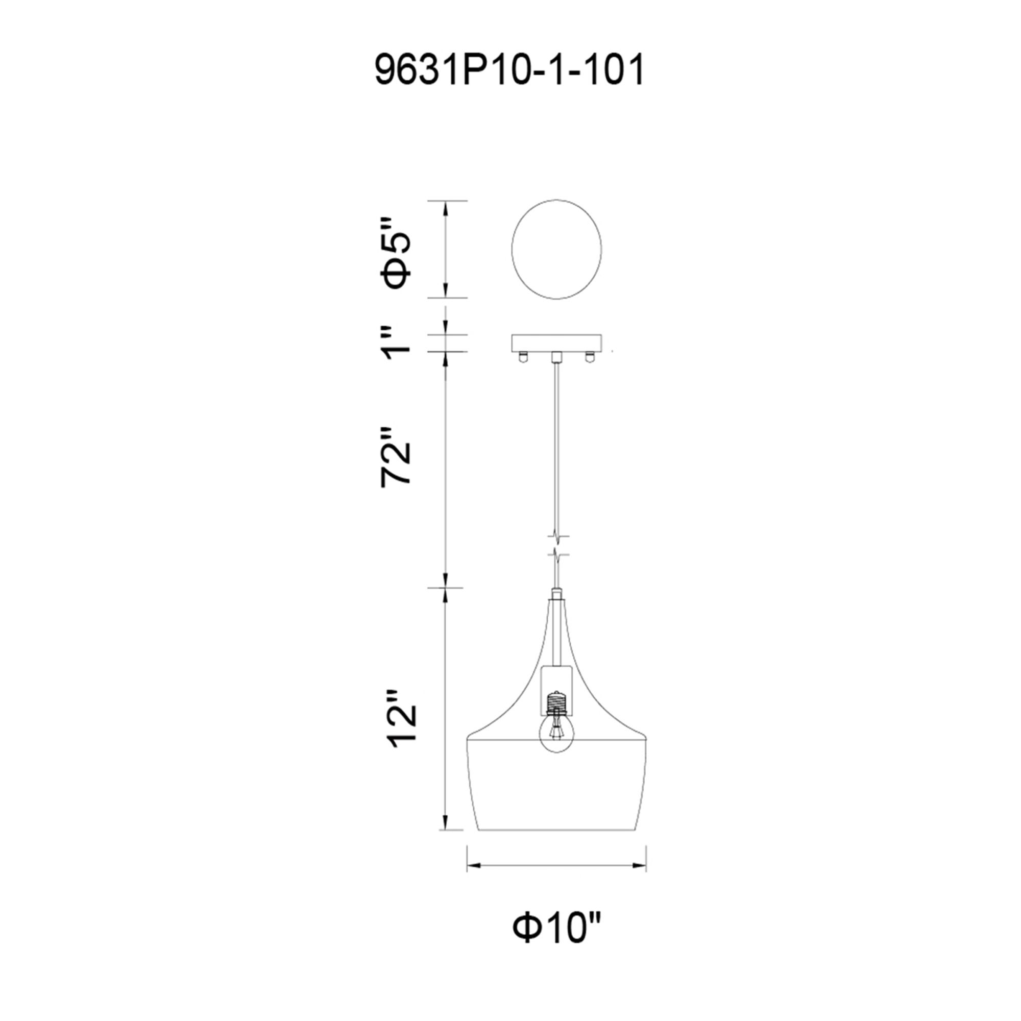 Image 6 Dynamic 1 Light Down Mini Pendant With Black Finish more views