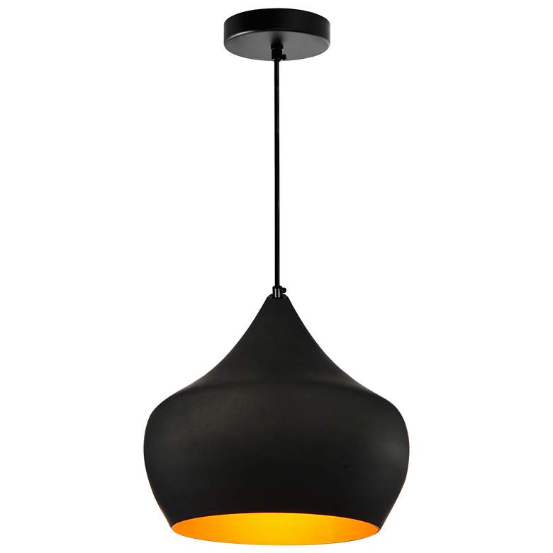 Image 1 Dynamic 1 Light Down Pendant With Black Finish
