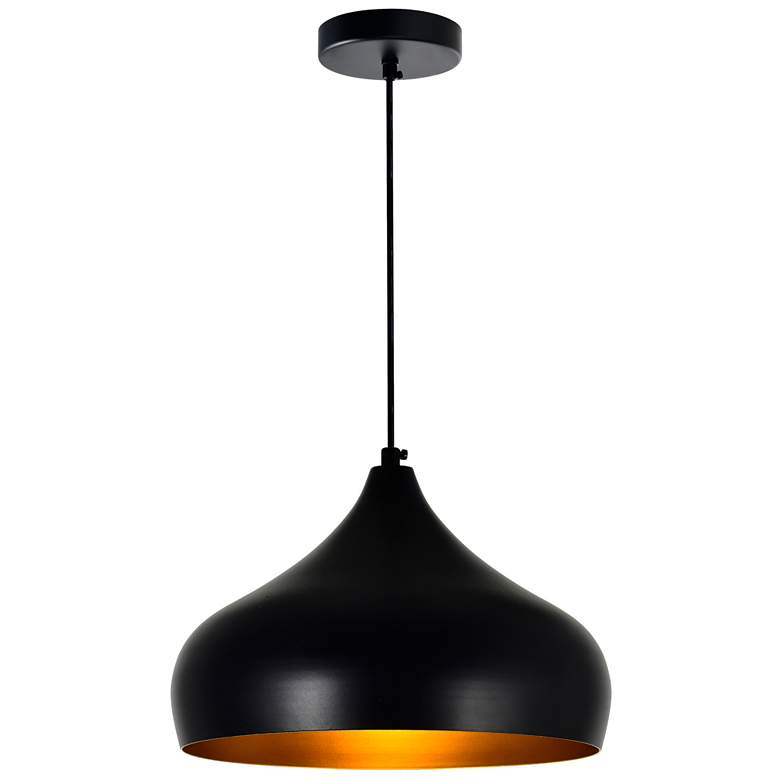 Image 1 Dynamic 1 Light Down Pendant With Black Finish