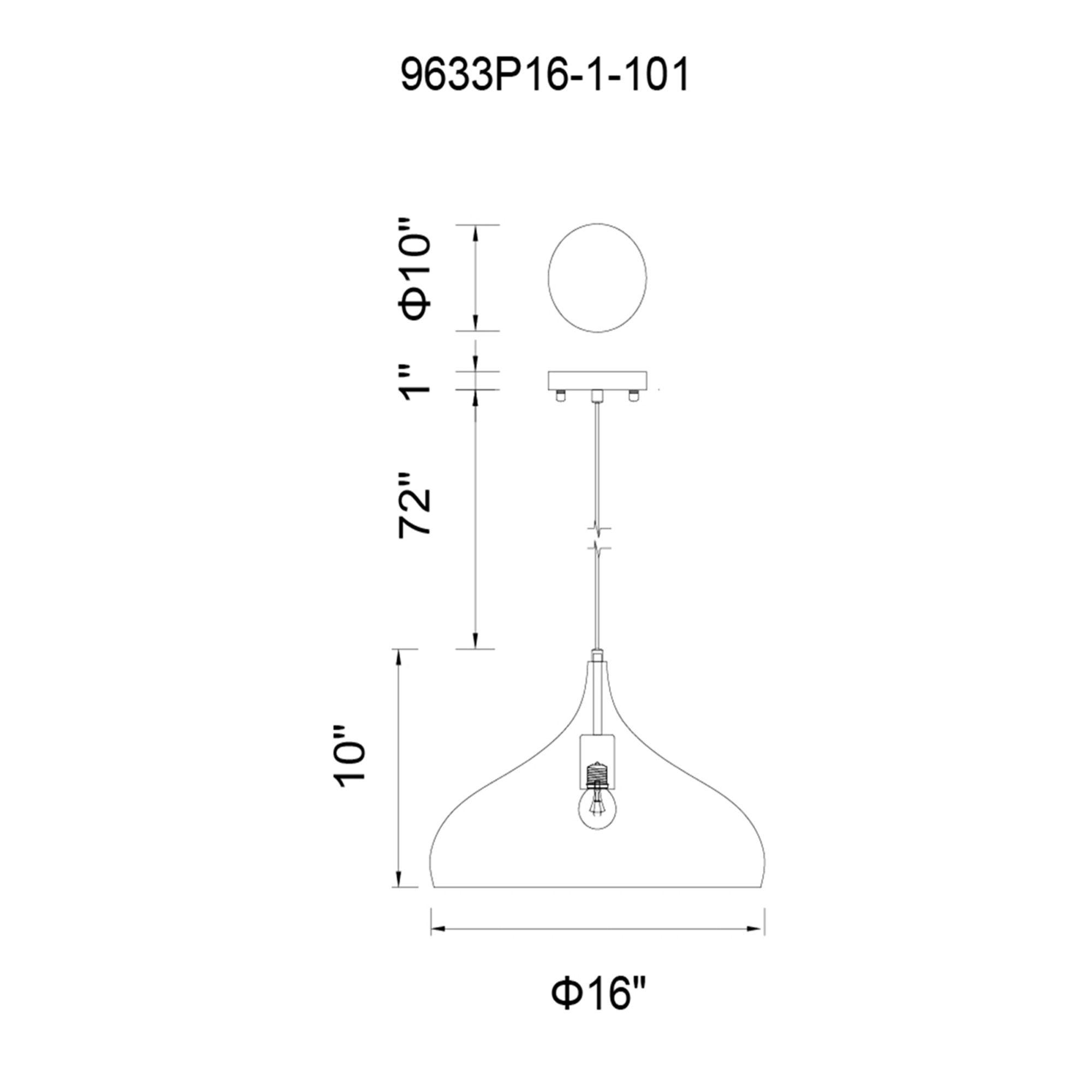 Image 6 Dynamic 1 Light Down Pendant With Black Finish more views