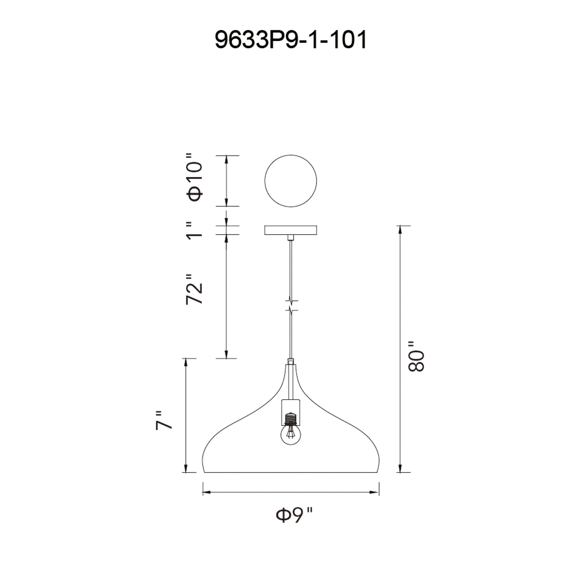 Image 6 Dynamic 1 Light Down Pendant With Black Finish more views