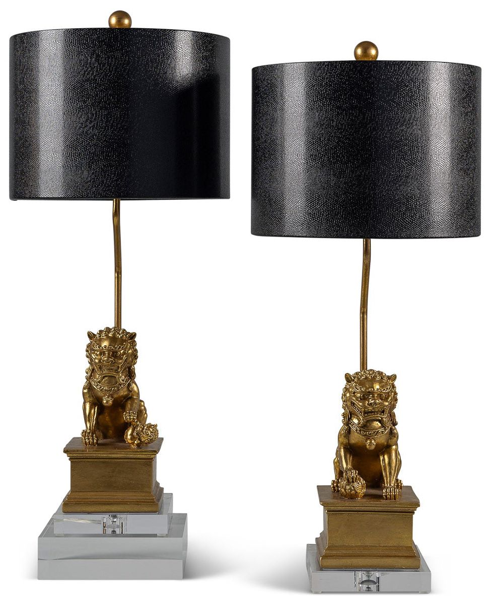 Image 2 Dynasty Accent Lamp Gold Set/2 more views