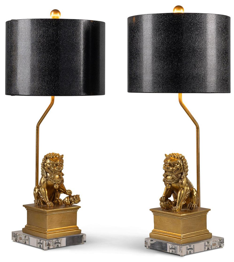 Image 3 Dynasty Accent Lamp Gold Set/2 more views