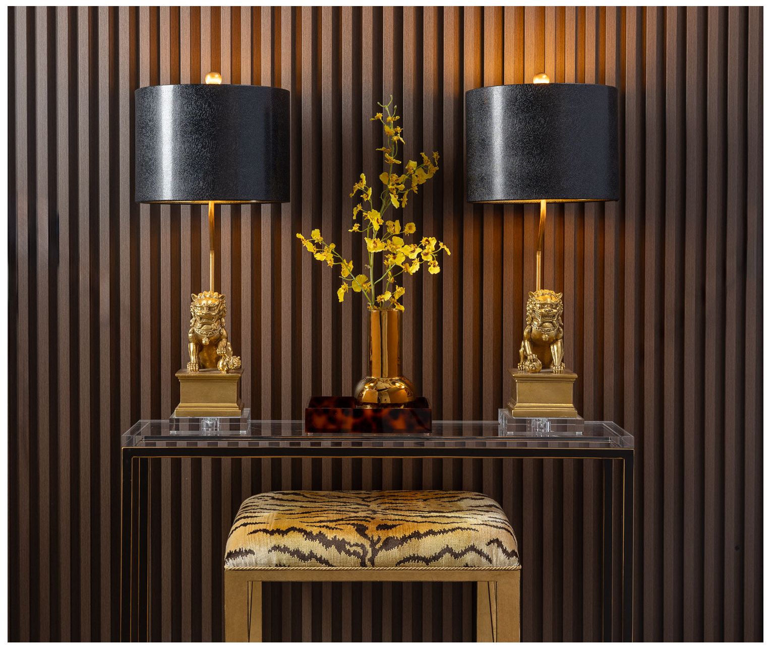 Image 4 Dynasty Accent Lamp Gold Set/2 more views