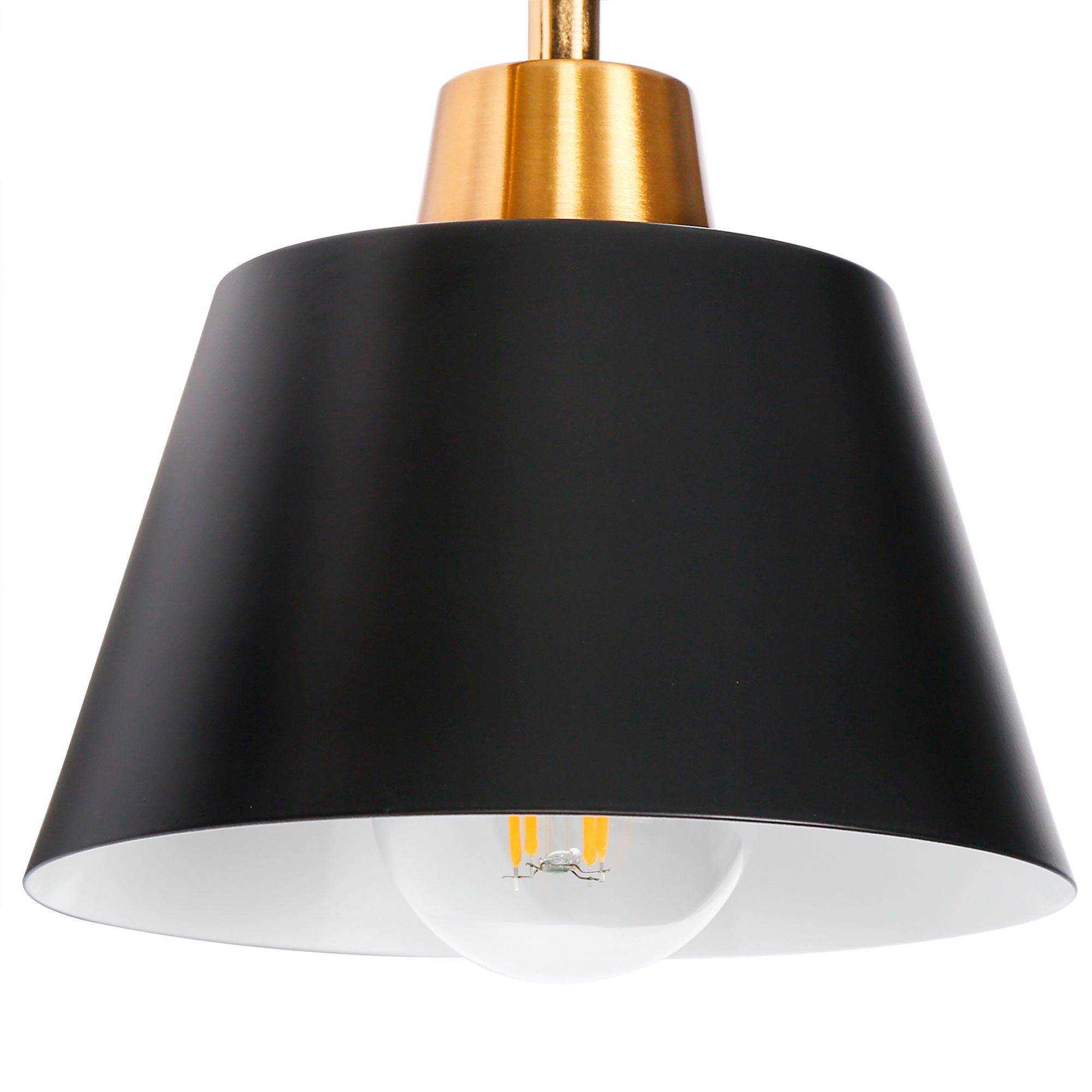 Dyra 3-Light Black Gold Vanity Bath Lights