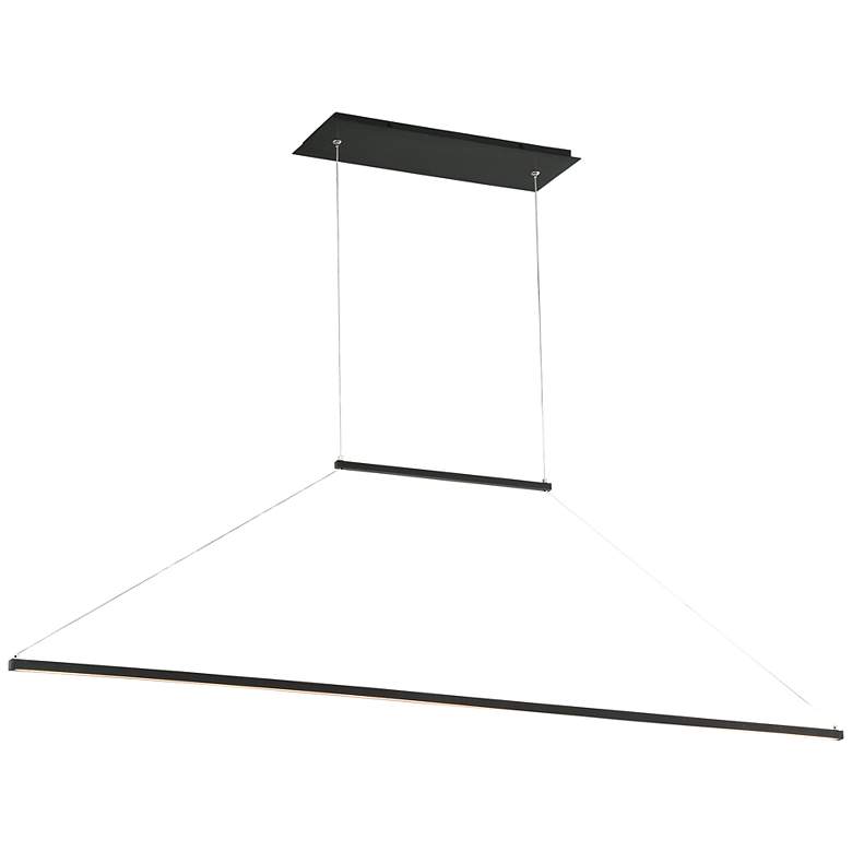 Image 1 E=MC2 47" Wide Black Linear LED Kitchen Island Light Pendant