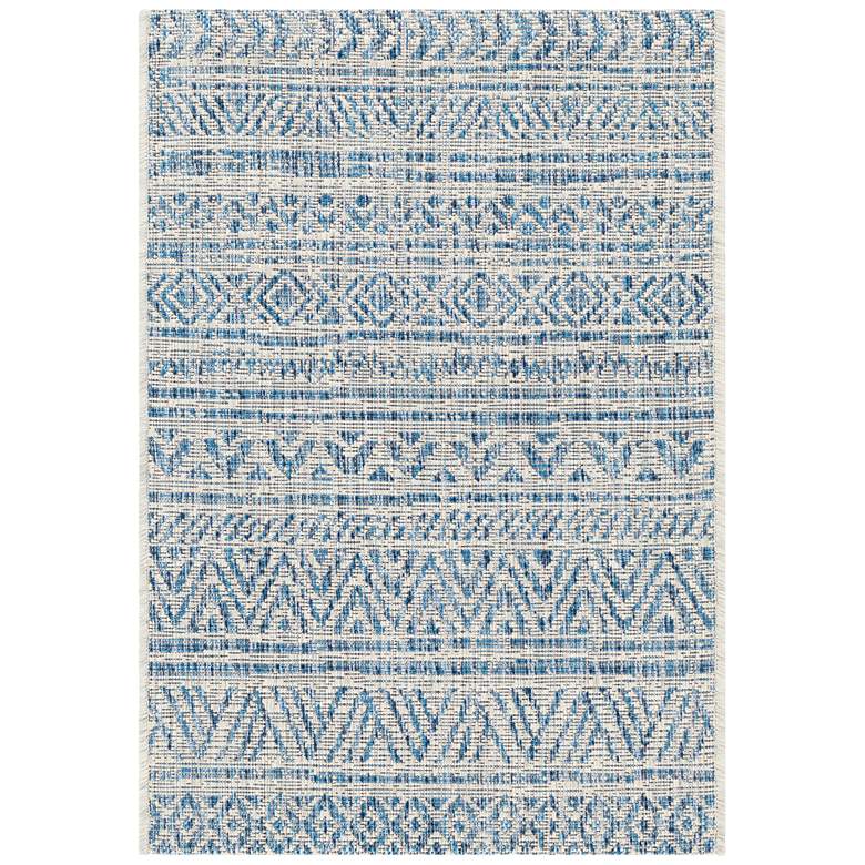 Image 2 Eagean EAG-2306 5&#39;3 inchx7&#39;7 inch Denim and Gray Outdoor Area Rug