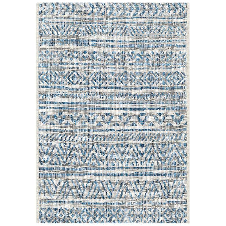 Image 2 Eagean EAG-2306 5'3"x7'7" Denim and Gray Outdoor Area Rug