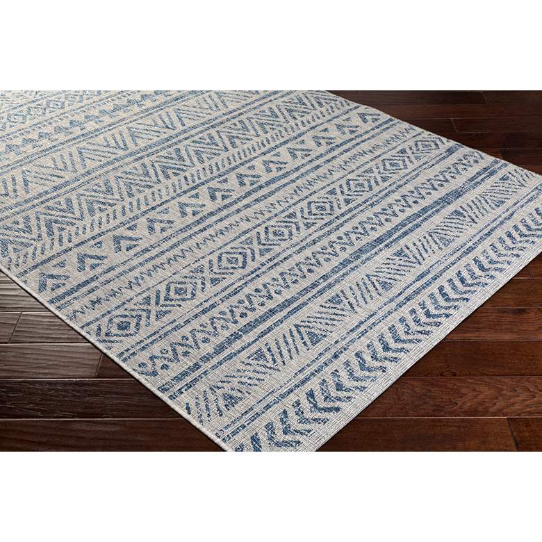 Image 1 Eagean EAG-2306 5&#39;3 inchx7&#39;7 inch Denim and Gray Outdoor Area Rug