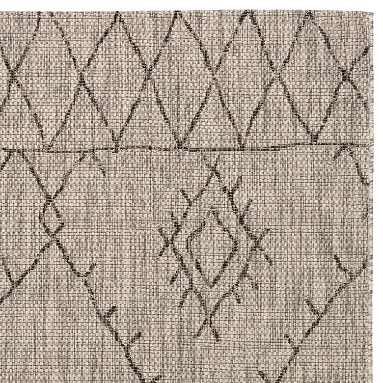 Image 3 Eagean EAG-2328 5'3"x7'7" Black and Taupe Outdoor Area Ru more views