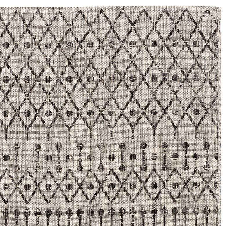 Image 3 Eagean EAG-2334 5'3"x7'7" Black and Taupe Outdoor Area Ru more views