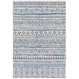 Image2 of Eagean EAG-2335 2'x2'11" Denim and White Outdoor Area Rug