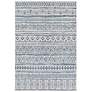 Thumbnail2 of Eagean EAG-2335 2'x2'11" Denim and White Outdoor Area Rug