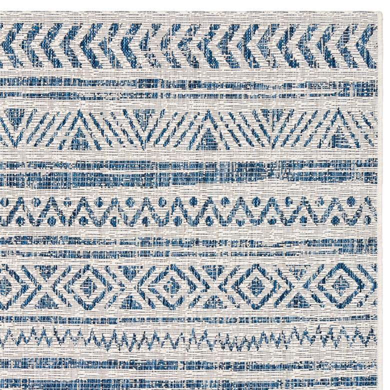 Image 3 Eagean EAG-2335 5'3"x7'7" Denim and White Outdoor Area Ru more views