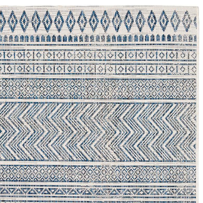 Image 4 Eagean EAG-2344 5'3"x7'7" Denim and White Outdoor Area Ru more views