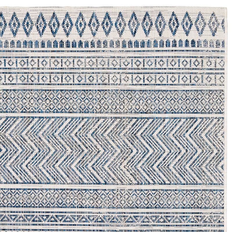 Thumbnail3 of Eagean EAG-2344 6'7"x9' Denim and White Outdoor Area Rug more views