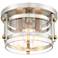 Eagleton 13 1/2" Wide Brushed Nickel LED Ceiling Light
