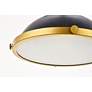 5_Eamon 13" Wide Matte Black and Brass Pendant Light more views