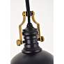 6_Eamon 13" Wide Matte Black and Brass Pendant Light more views