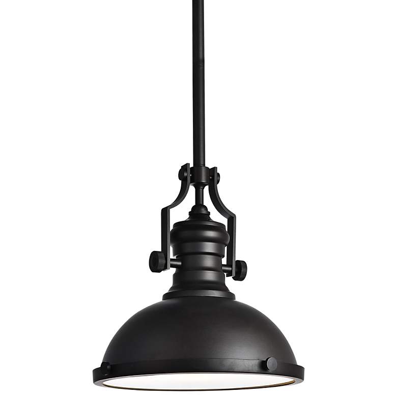Image 1 Eamon 13" Wide Oil-Rubbed Bronze Dome Pendant Light