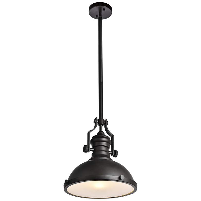 Image 6 Eamon 13" Wide Oil-Rubbed Bronze Dome Pendant Light more views