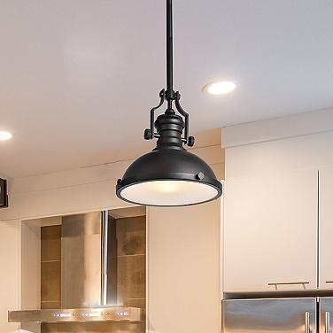 Eamon 13" Wide Oil-Rubbed Bronze Dome Pendant Light