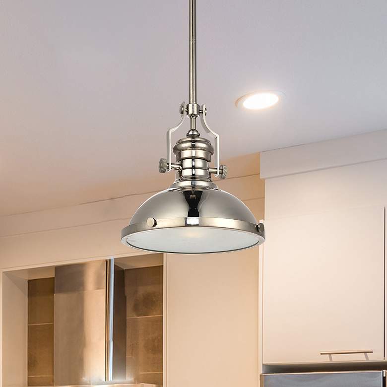 Image 1 Eamon Collection Pendant D13 H13.3 Lt:1 Polished Nickel Finish