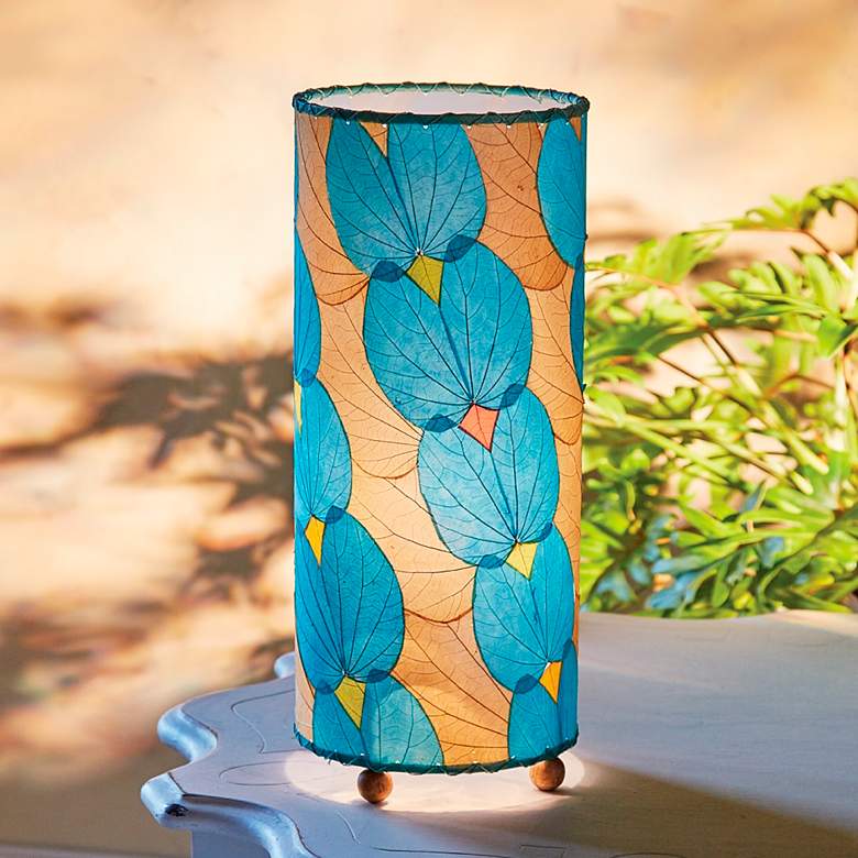 Image 5 Eangee 16 inch High Sea Blue Butterfly Uplight Accent Table Lamp more views