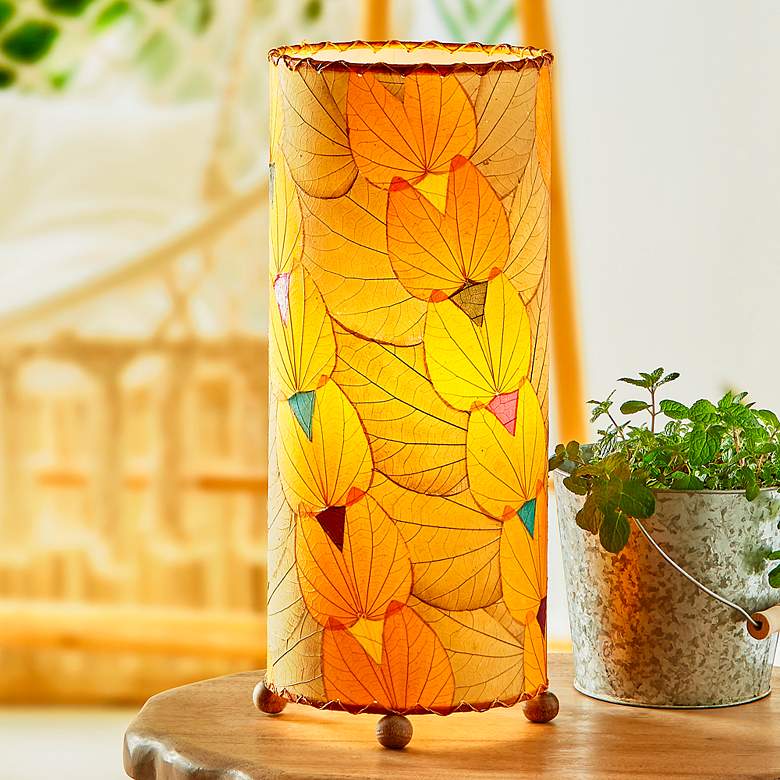 Image 1 Eangee 16 inchH Orange Butterfly Uplight Accent Table Lamp