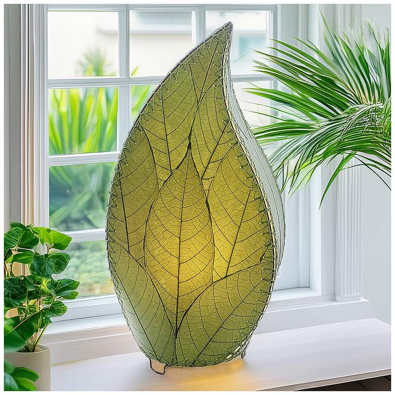Image 1 Eangee 24 Inch Leaflet Lamp Green