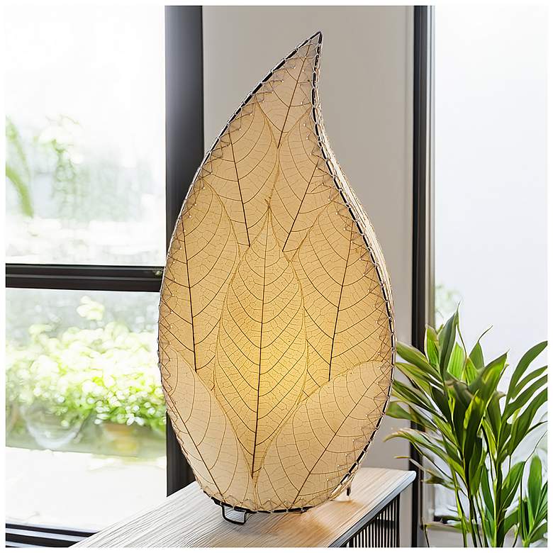 Image 3 Eangee 24 Inch Leaflet Lamp Natural more views