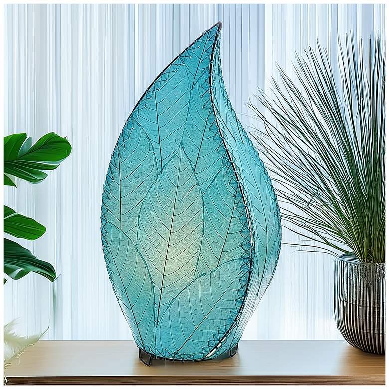 Image 1 Eangee 24 Inch Leaflet Lamp Sea Blue