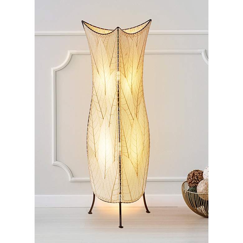 Image 1 Eangee 36 inchH Flower Bud Natural Large Tower Accent Table Lamp