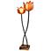 Eangee 44" High Orange Lotus Flower Floor Lamp