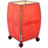 Eangee 8" high Mini Square Red Accent Lamp