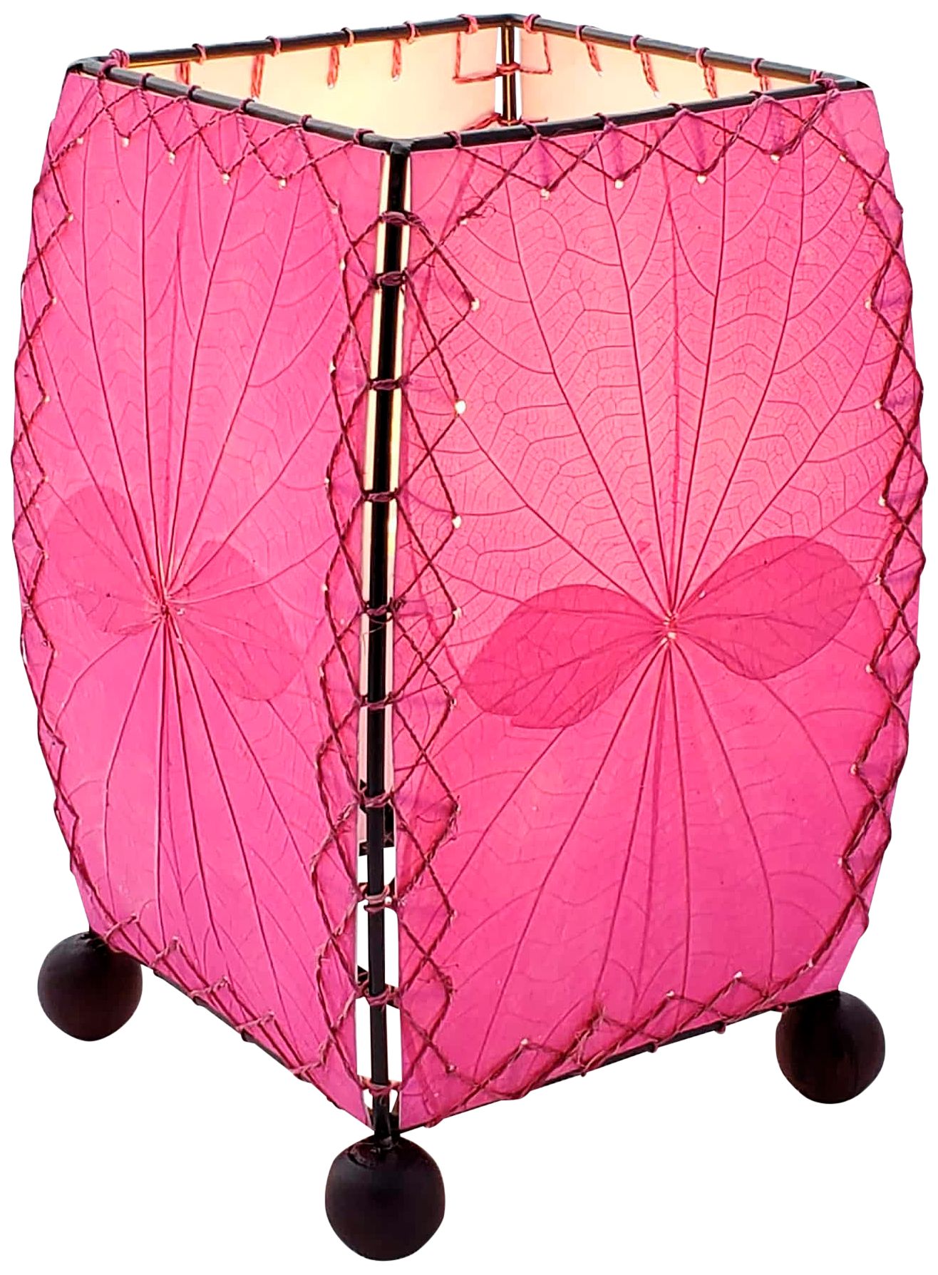 Eangee 8" high Mini Square Pink Accent Lamp