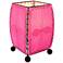 Eangee 8" high Mini Square Pink Accent Lamp
