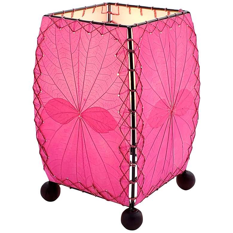 Eangee 8&quot; high Mini Square Pink Accent Lamp more views