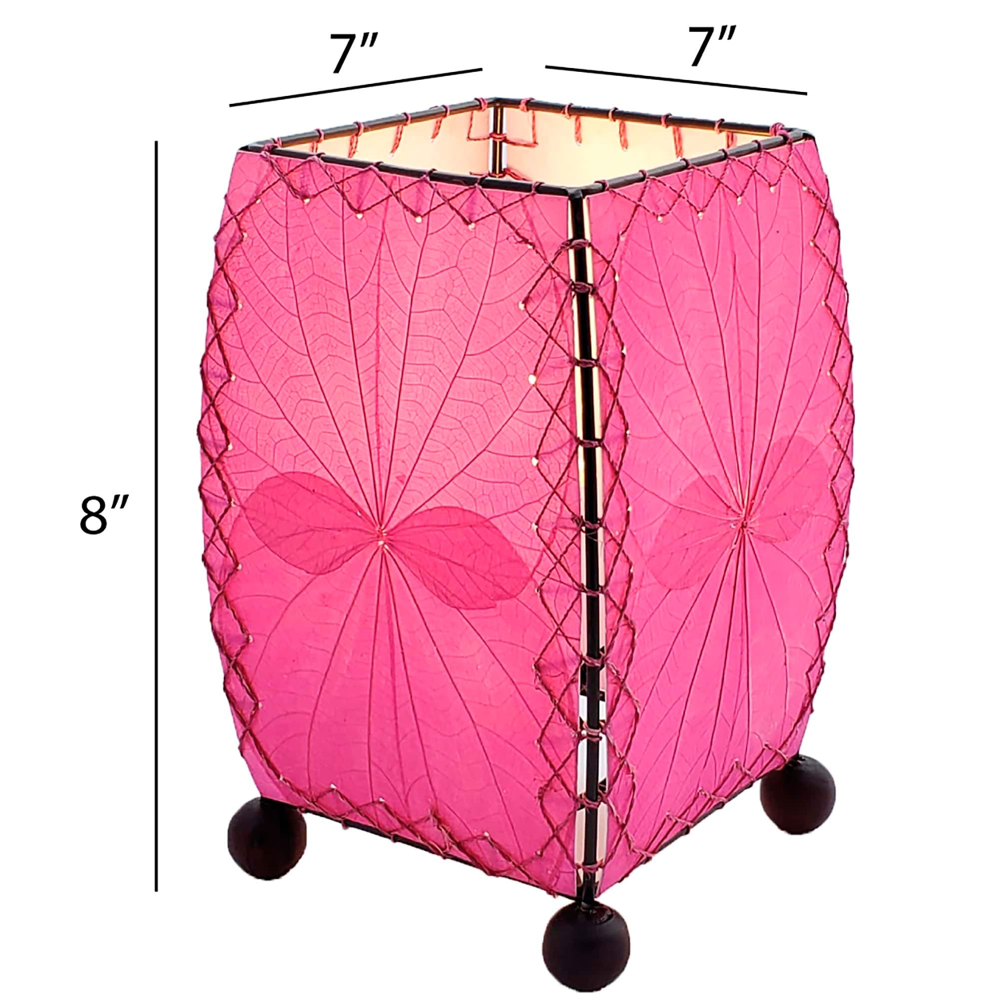 Eangee 8" high Mini Square Pink Accent Lamp W9083 Lamps Plus