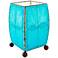 Eangee 8" High Mini Square Sea Blue Accent Lamp