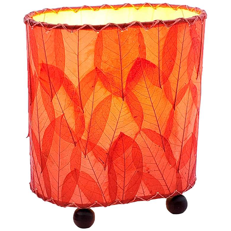 Image 2 Eangee 9" High Guyabano Red Handcrafted Accent Table Lamp