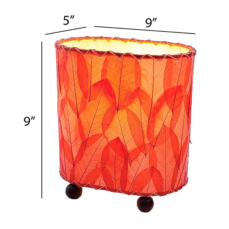 Image 6 Eangee 9" High Guyabano Red Handcrafted Accent Table Lamp more views