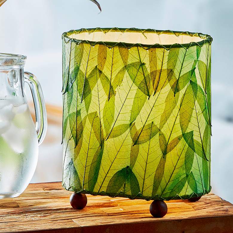 Image 1 Eangee 9"H Guyabano Green Mini Uplight Accent Table Lamp