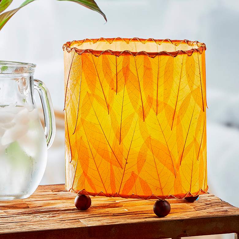 Image 1 Eangee 9"H Guyabano Orange Mini Uplight Accent Table Lamp