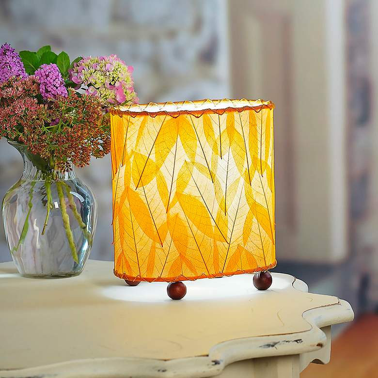 Image 6 Eangee 9"H Guyabano Orange Mini Uplight Accent Table Lamp more views