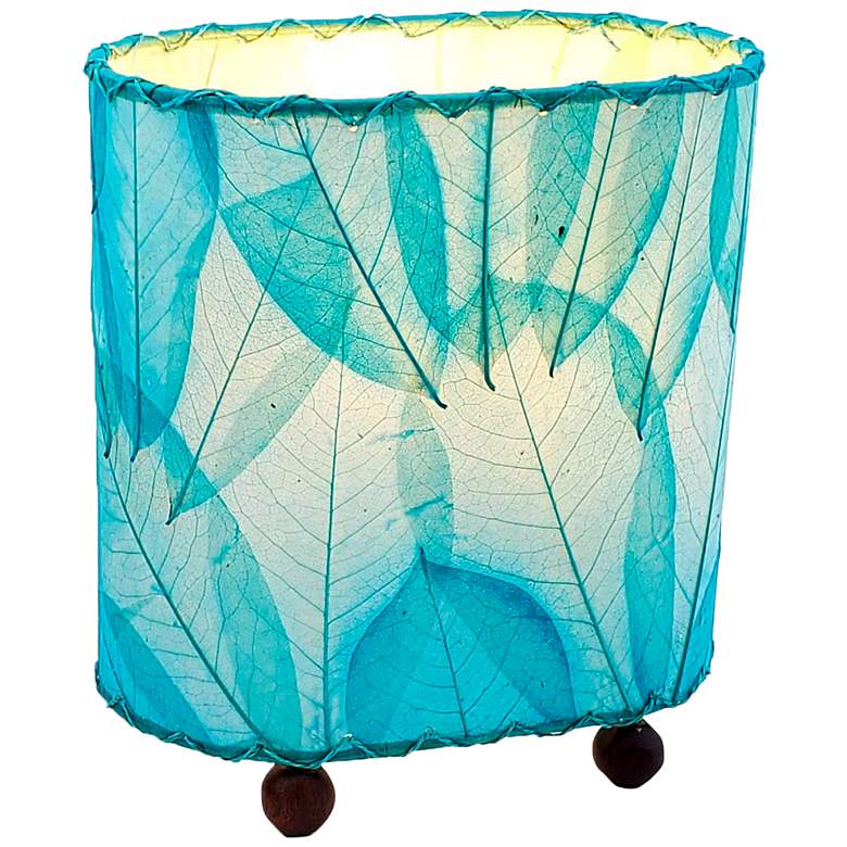 Image 2 Eangee 9"H Guyabano Sea Blue Mini Uplight Accent Table Lamp