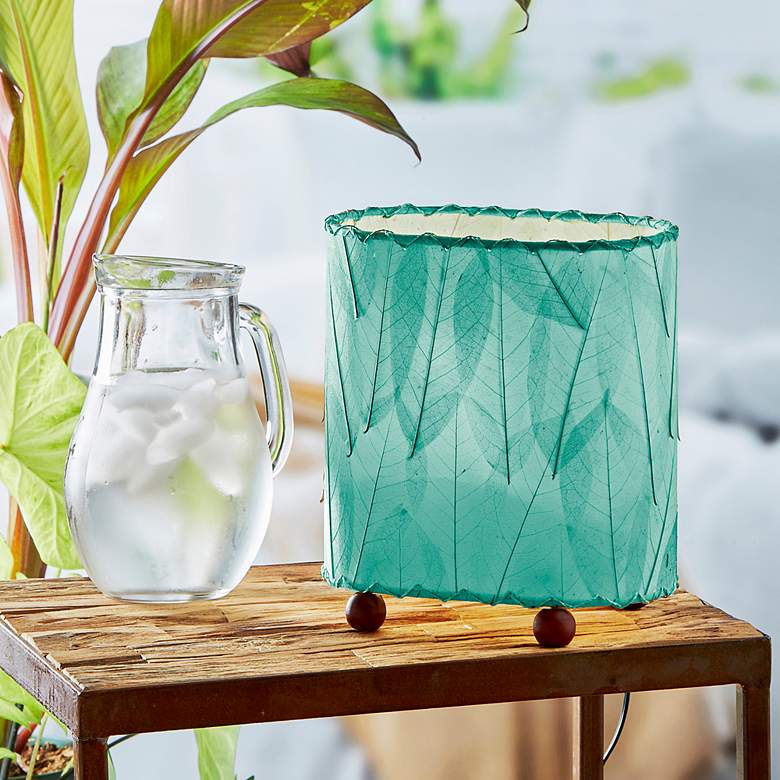 Image 6 Eangee 9"H Guyabano Sea Blue Mini Uplight Accent Table Lamp more views