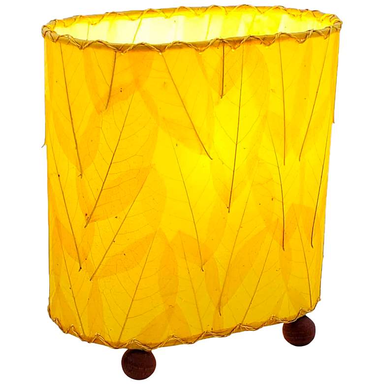 Image 2 Eangee 9"H Guyabano Yellow Mini Uplight Accent Table Lamp