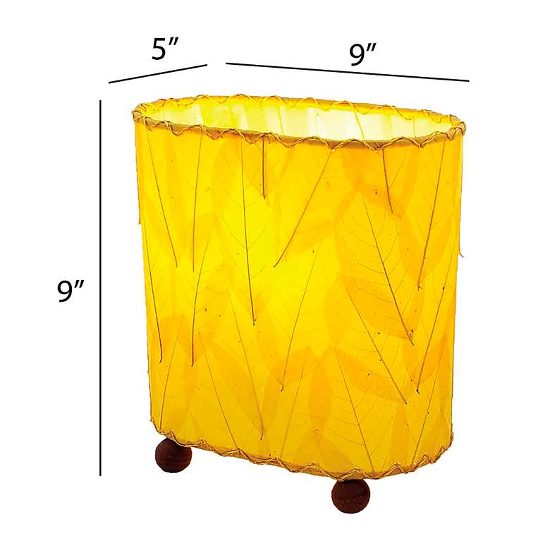 Image 5 Eangee 9"H Guyabano Yellow Mini Uplight Accent Table Lamp more views